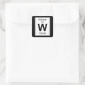 Sticker Carré W - Wolfram (Sac)