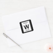 Sticker Carré W - Wolfram (Enveloppe)