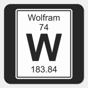Sticker Carré W - Wolfram