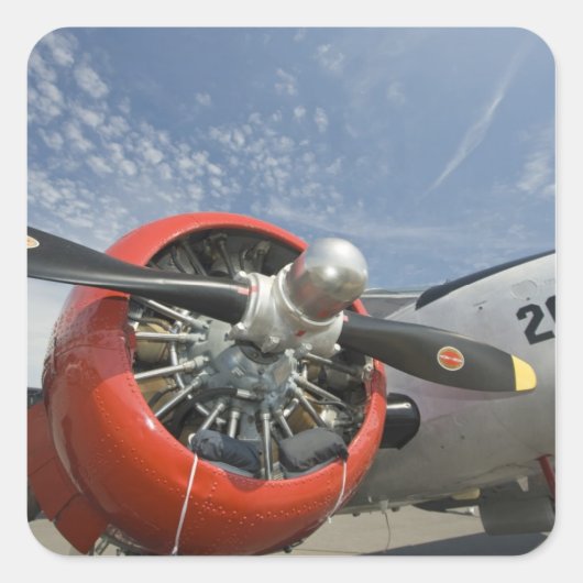 Sticker Carré WA, Arlington, Arlington Fly-in, Seconde Guerre mo (Devant)