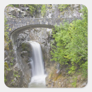 Sticker Carré WA, Parc national du mont Rainier, Christine Falls