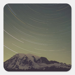 Sticker Carré WA, Parc national du mont Rainier, Mont Rainier,