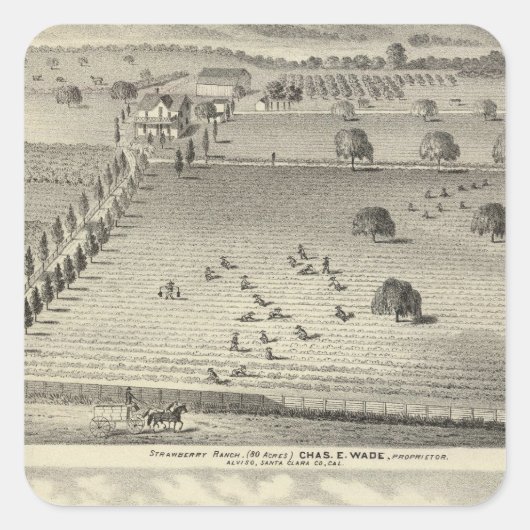 Sticker Carré Wade ranch, résidence Weller (Devant)