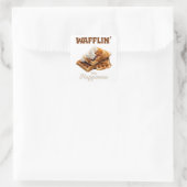 Sticker Carré Wafflin' dans le bonheur (Sac)