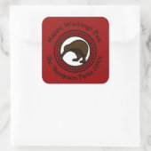 Sticker Carré Waitangi Day Modifier le texte Nouvelle-Zélande (Sac)