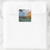 Sticker Carré Wales - Un château souterrain privé près de St. (Sac)