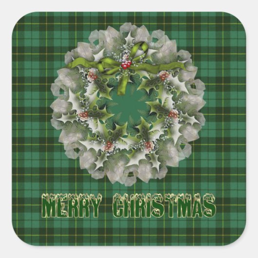 Sticker Carré Wallace Hunter Tartan écossais (Devant)