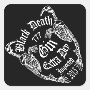 Sticker Carré Walrus Bone Gin