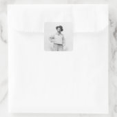 Sticker Carré Walt Whitman, frontispece aux "Feuilles de (Sac)
