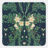 Sticker Carré Walter Crane White Lily-Blue Back (Devant)