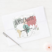Sticker Carré Wanderlust (Enveloppe)