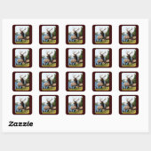 Sticker Carré Wapiti (Feuille)