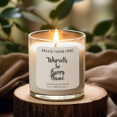 Sticker Carré Warmth in Every Flame | Modern Candle Labels
