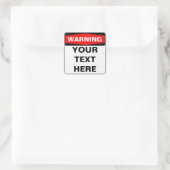 Sticker Carré Warning Sign, template, squared version (Sac)