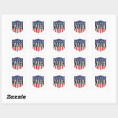 Sticker Carré WARREN étoiles et rayures (Feuille)