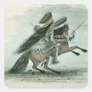 Sticker Carré Warrior of the Crow Tribe