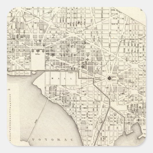 Sticker Carré Washington (Devant)