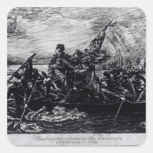 Sticker Carré Washington Crossing the Delaware (Devant)