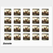 Sticker Carré Washington Crossing the Delaware - 1851 (Feuille)
