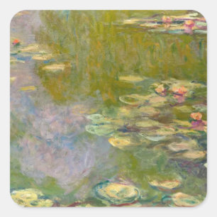 Sticker Carré Water Lilies (1919) Claude Monet Impressionnism Ar