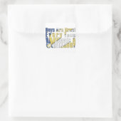 Sticker Carré Waterboy Volleball en bleu et jaune (Sac)