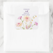 Sticker Carré watercolor flower editable Invitation  (Sac)