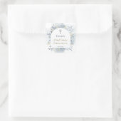 Sticker Carré watercolor foliage First Communion (Sac)