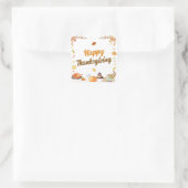 Sticker Carré Watercolor Thanksgiving (Sac)