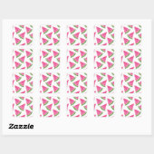 Sticker Carré Watercolor Watermelon Motif (Feuille)