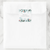 Sticker Carré Watercolor Winter Wreath (Sac)