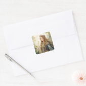 Sticker Carré Watercolour Forest Princess (Enveloppe)