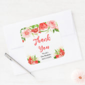 Sticker Carré Watermelon Pomegranate Birthday Thank You (Enveloppe)