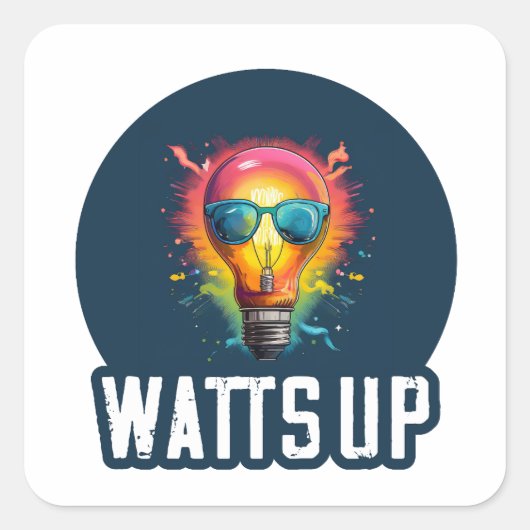 Sticker Carré Watts up (Devant)