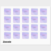 Sticker Carré Wavelines Abstraites bleu rose (Feuille)
