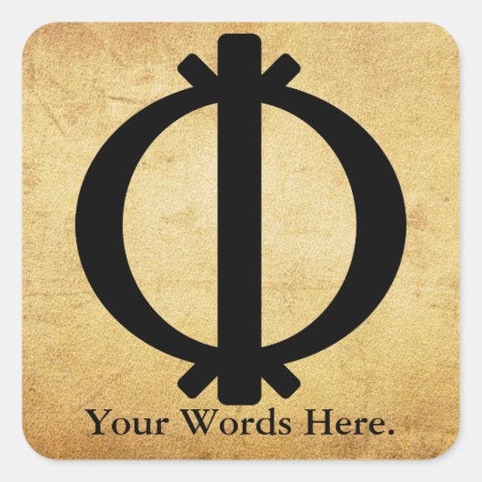 Sticker Carré Wawa Aba | Symbole de résistance et de résistance (Devant)