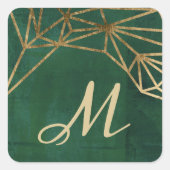 Sticker Carré Web Gold et Green Jungle (Devant)