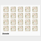 Sticker Carré Wedding  Botanical Garden Thank You Favor (Feuille)