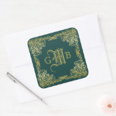 Sticker Carré Wedding Monogram Classic (Enveloppe)