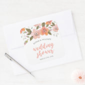 Sticker Carré Wedding shower floral délicat (Enveloppe)