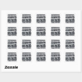 Sticker Carré Weft I | Aquarelle noire moderne (Feuille)