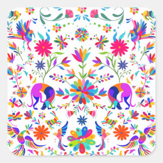 Sticker Carré Weimaraners, Lapins, Insectes & Oiseaux motif Otom