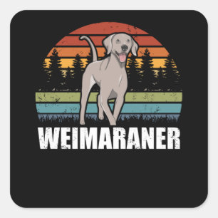Sticker Carré Weimarans   Dog Owner Weimaraners