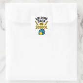 Sticker Carré Welcome Back to School Fun Backpack Pencil (Sac)