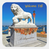 Sticker Carré Welcome Fall Coastal St Augustine Floride (Devant)