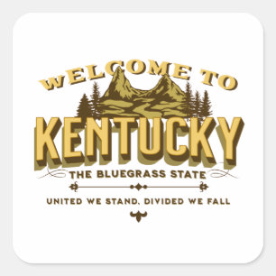 Sticker Carré Welcome to Kentucky