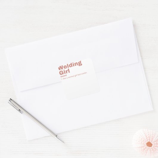 Sticker Carré Welding Girl - Welding (Enveloppe)