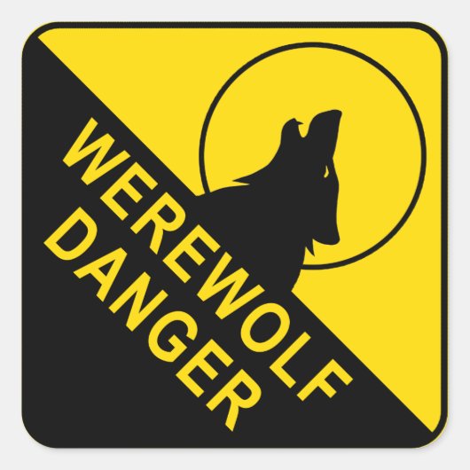 Sticker Carré Werewolf (Devant)