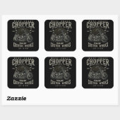 Sticker Carré West Coast Chopper Motorcycle Garage Live to Ride (Feuille)