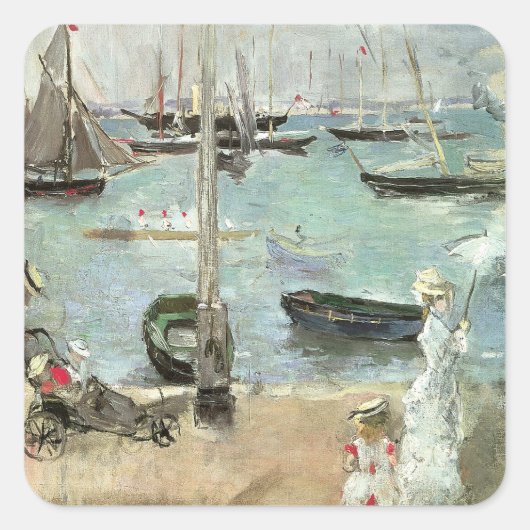 Sticker Carré West Cowes, île de Wight par Berthe Morisot (Devant)