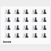 Sticker Carré West Highland White & Scottish Terriers (Feuille)